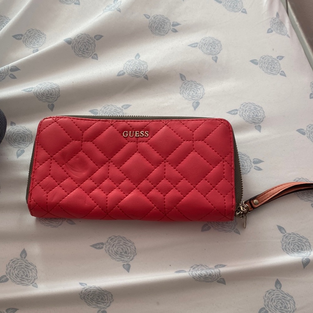 Guess pink wallet